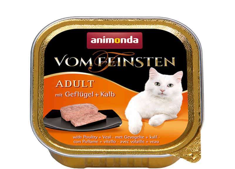 Animonda (Анимонда) Vom Feinsten Adult - Консервированный корм в виде паштета с домашней птицей и телятиной для взрослых кошек (100 г) в E-ZOO