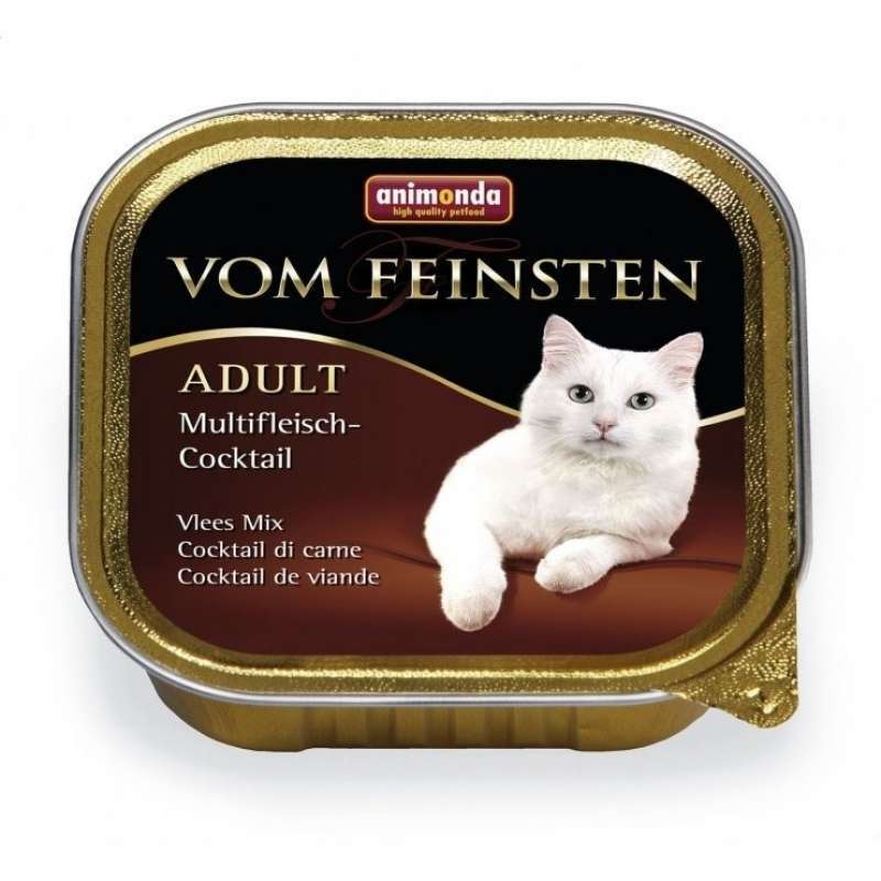 Animonda (Анімонда) Vom Feinsten Adult Multifleisch-Coctail - Консервований корм у вигляді паштету з м'ясним мультикоктейлем для дорослих котів (100 г) в E-ZOO