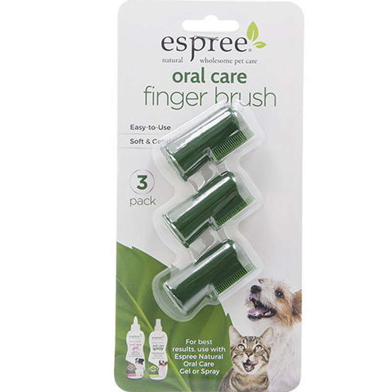 Espree (Еспрі) Natural Oral Care Finger Brush - Набір щіток для догляду за зубами котів і собак (3 шт./уп.) в E-ZOO