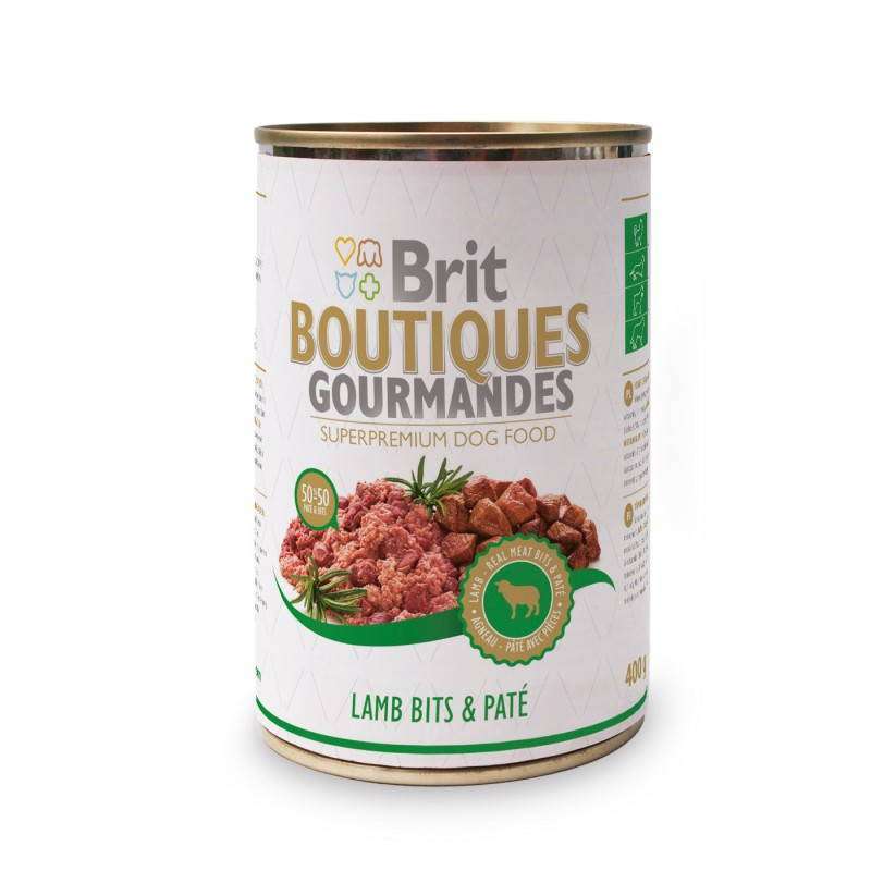 Brit (Бріт) Boutiques Gourmandes - Консервований корм шматочки ягняти в паштеті для собак (400 г) в E-ZOO
