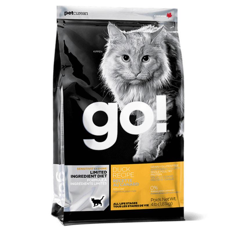GO! (Гоу) Sensitivity + Shine Grain Free Duck Cat Recipe - Сухой беззерновой корм со свежей уткой для котят и кошек с чувствительным пищеварением (1,81 кг) в E-ZOO