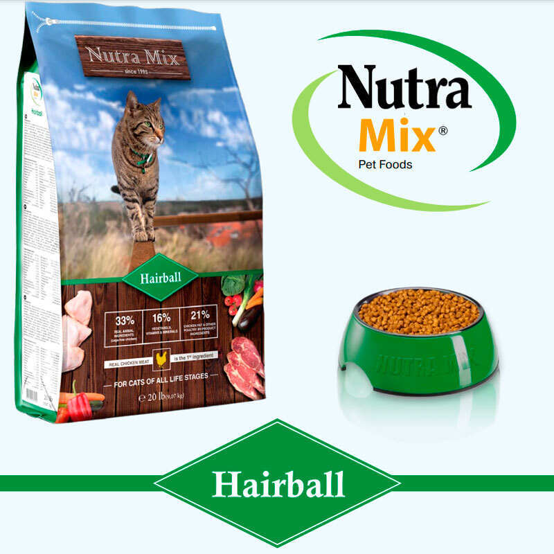 Nutra Mix (Нутра Мікс) Hairball Formula - Сухий корм з куркою, овочами та рибою для котів (375 г) в E-ZOO