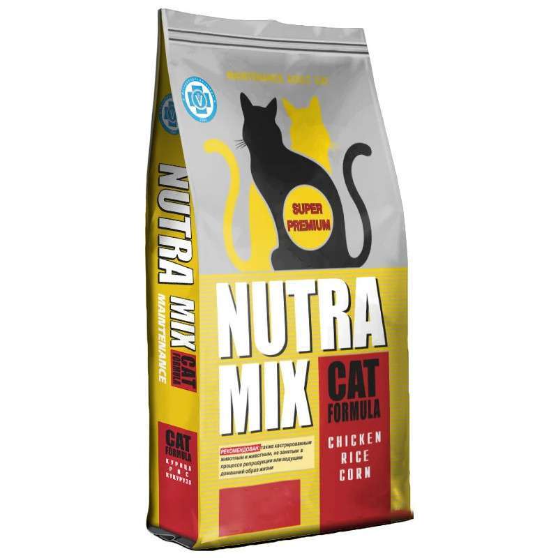 Nutra Mix (Нутра Мікс) Maintenance Cat Formula - Сухий корм з куркою і кукурудзою для дорослих котів із середньою активністю (9,07 кг) в E-ZOO