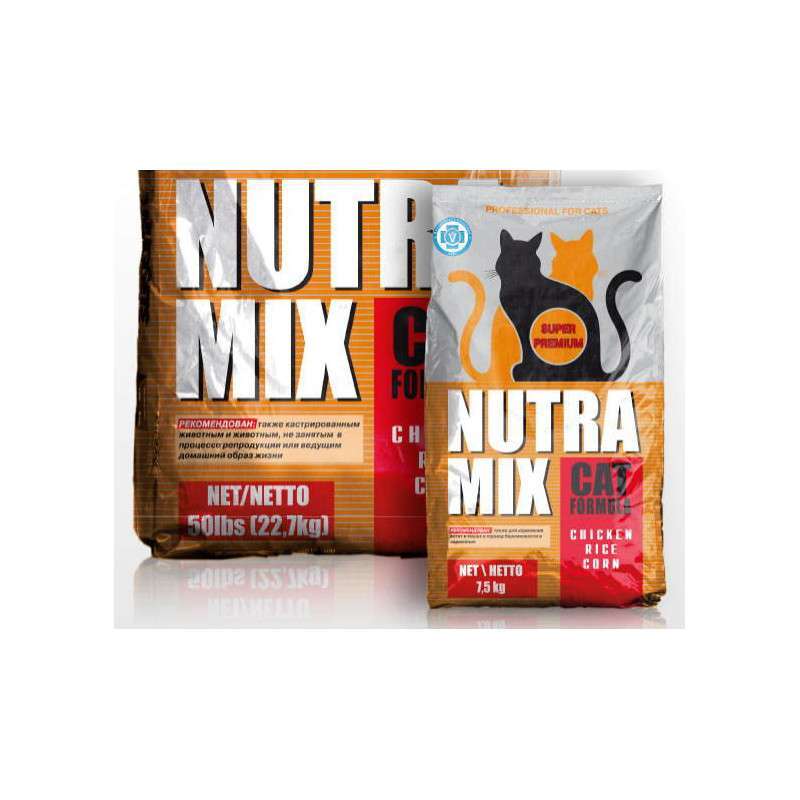 Nutra Mix (Нутра Мікс) Professional Cat Formula - Сухий корм с куркою та рисом для дорослих активних котів (9,07 кг) в E-ZOO