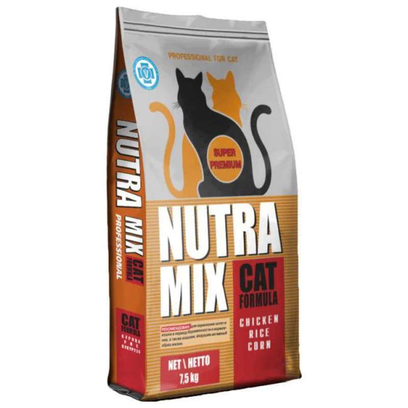 Nutra Mix (Нутра Мікс) Professional Cat Formula - Сухий корм с куркою та рисом для дорослих активних котів (9,07 кг) в E-ZOO