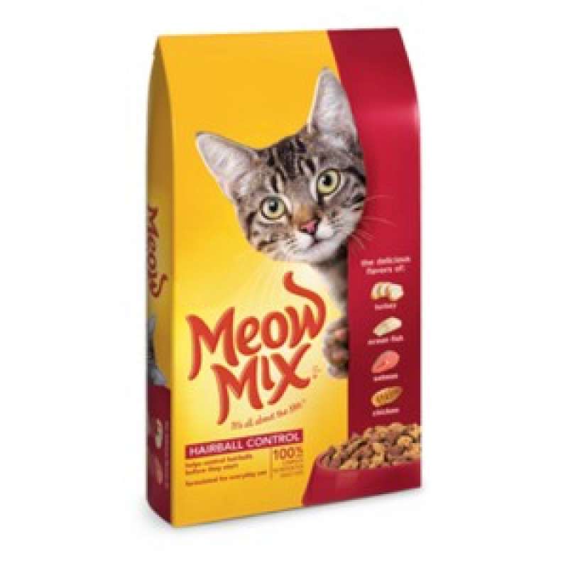 Meow Mix (Мяу Мікс) Cat Hairball Control - Корм для дорослих кішок, що сприяє очищенню шлунка від шерсті (6,44 кг) в E-ZOO