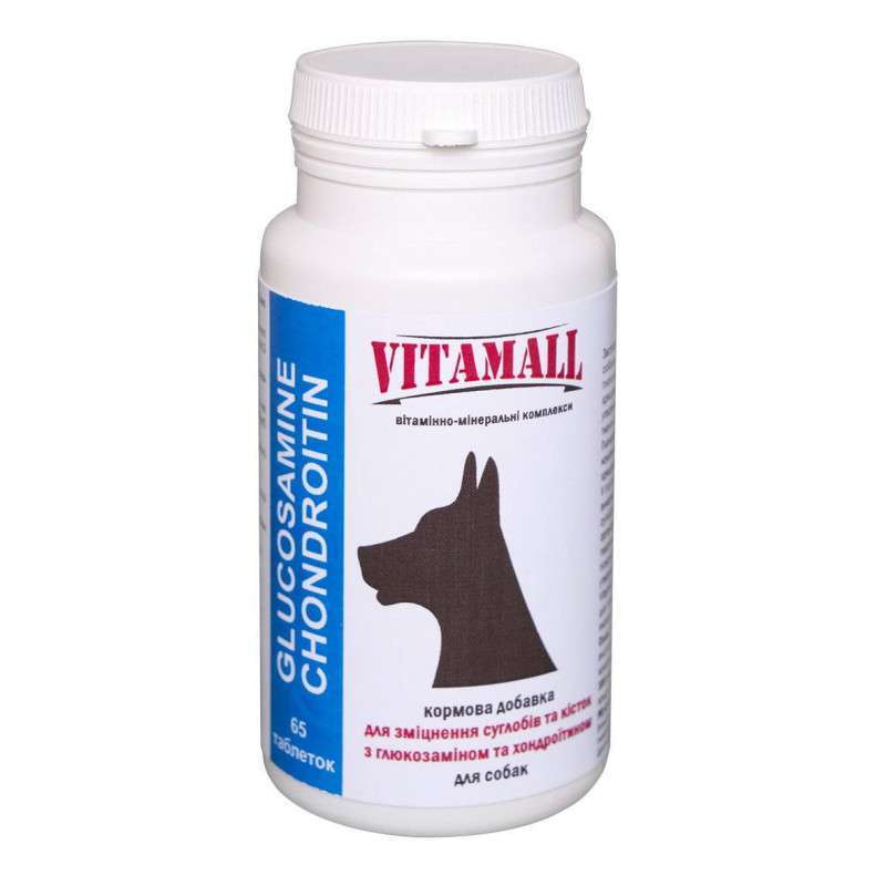 VitamAll (Вітамол) Glucosamine Chondroitin - Вітаміни для суглобів і кісток собак (65 шт.) в E-ZOO