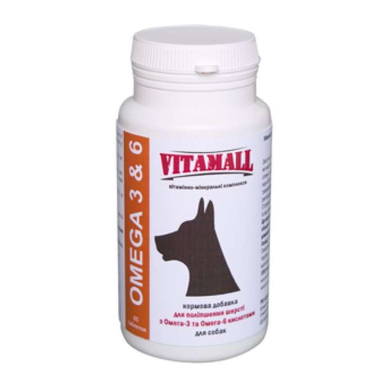 VitamAll (Вітамол) Омега-3 & 6 - Для поліпшення шерсті в собак (65 шт.) в E-ZOO