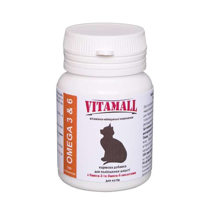 VitamAll (Вітамол) Омега-3 & 6 - Для покращення шерсті собак (100 шт./уп.) в E-ZOO