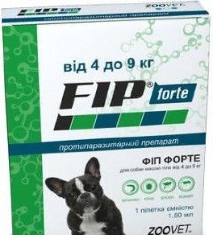 Zoovet (Зоовет) Fip Forte - Краплі від бліх і кліщів для собак різних порід (менш 4 кг) в E-ZOO