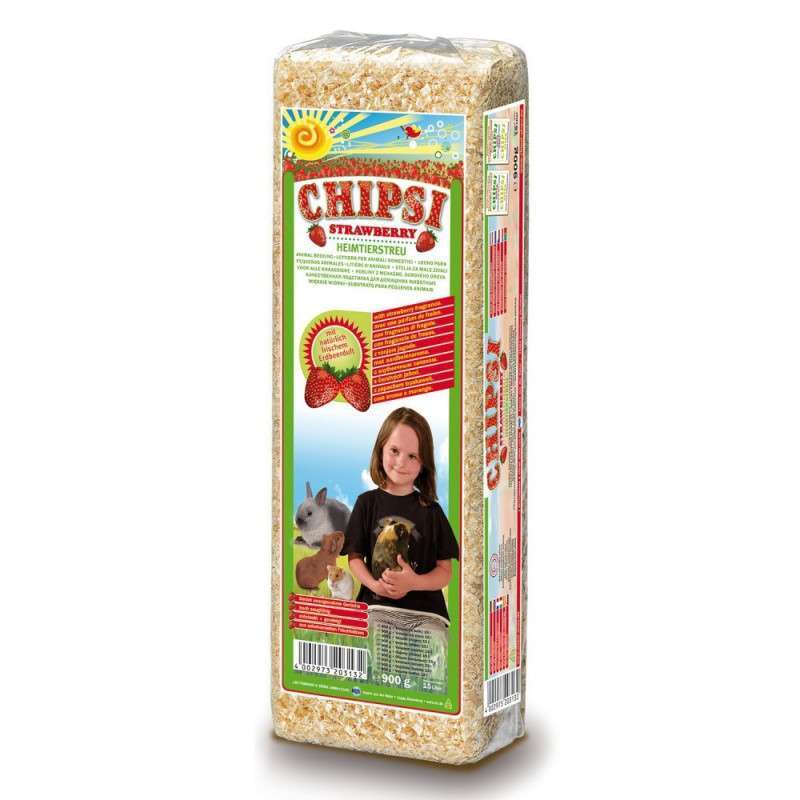 CHIPSI (Чипси) STRAWBERRY - Опилки для грызунов с ароматом клубники (1 кг) в E-ZOO
