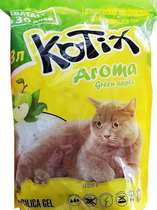 Kotix (Котікс) Aroma - Наповнювач силікагелевий для котячого туалету з ароматом яблука (3,8 л) в E-ZOO