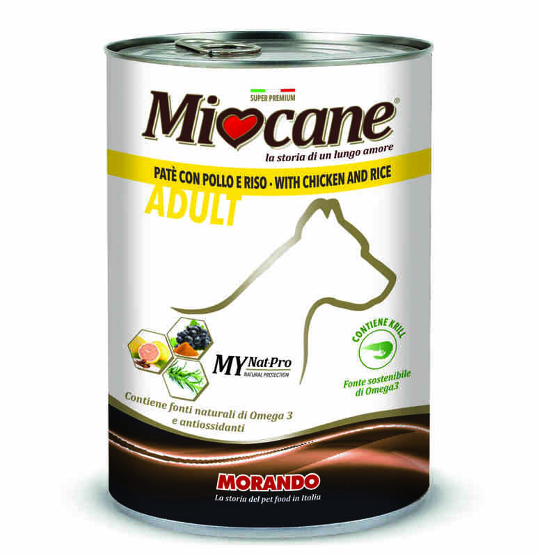 MioCane (Миокане) Adult - Консервированный корм с курицей и рисом для собак всех пород (400 г) в E-ZOO