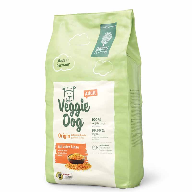 Green Petfood (Грін Петфуд) VeggieDog Origin Adult - Сухий вегетаріанський корм для дорослих собак із червоною сочевицею (10 кг) в E-ZOO