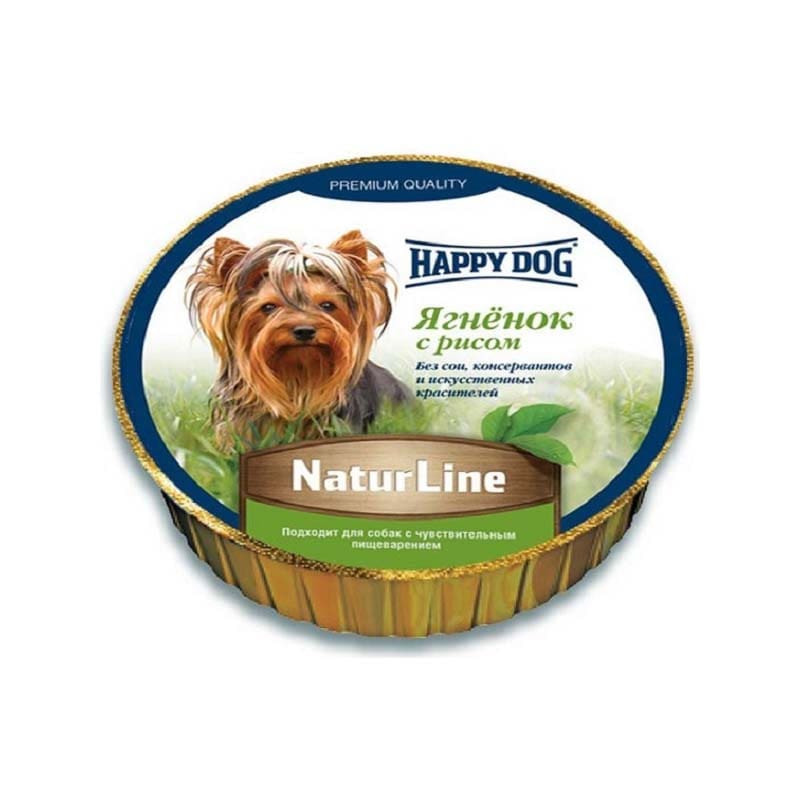 Happy Dog (Хеппі Дог) Schale NaturLine LammReis - Консервований корм у вигляді паштету для собак з ягням і рисом (85 г) в E-ZOO