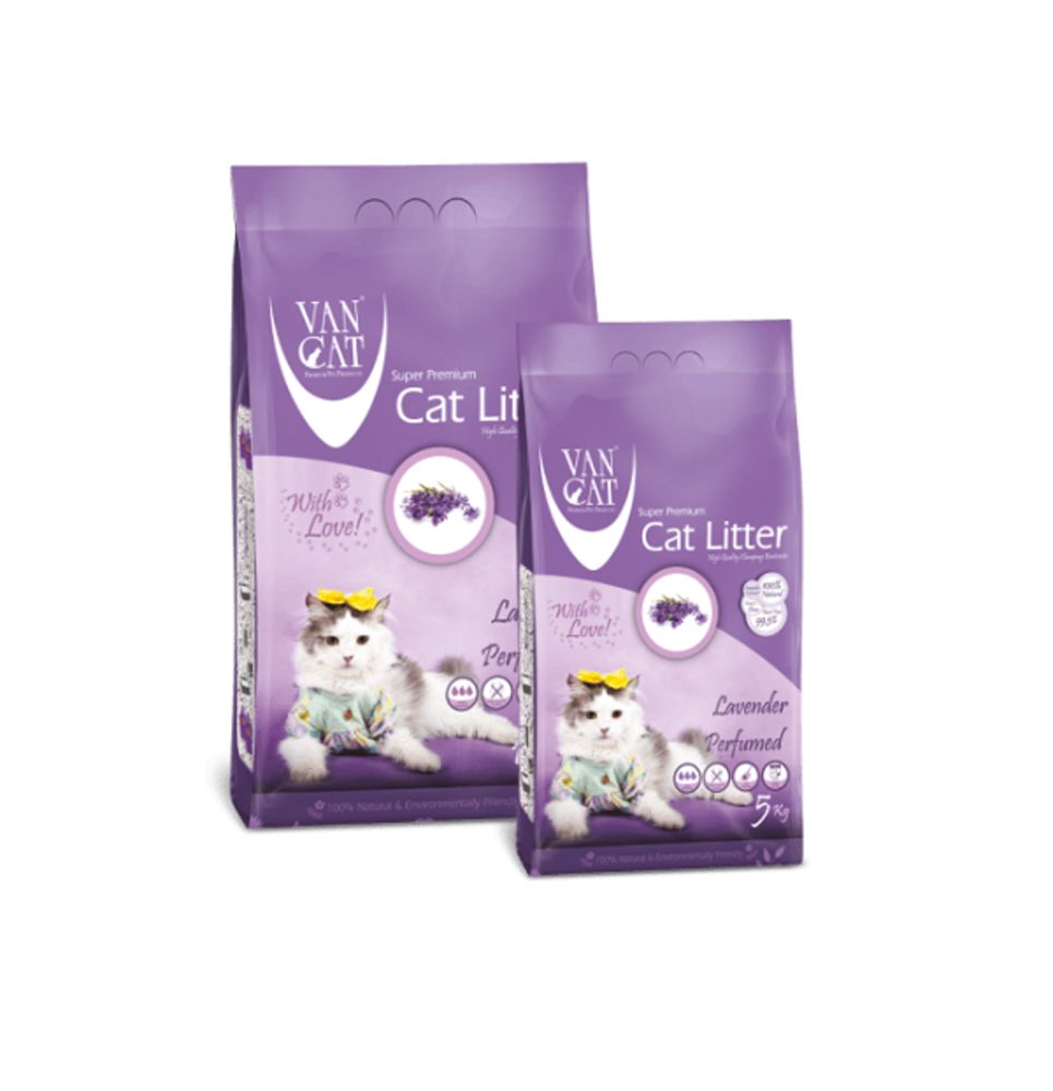VanCat (ВанКет) Cat Litter Lavender - Бентонітовий наповнювач для котячого туалету з ароматом лаванди (5 кг) в E-ZOO