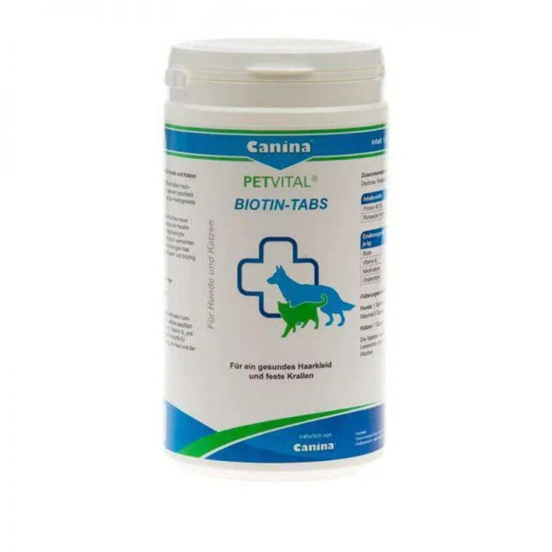 Canina (Канина) Petvital Biotin Tabs - Биологически активная добавка с биотином для кожи и шерсти собак (100 г) в E-ZOO