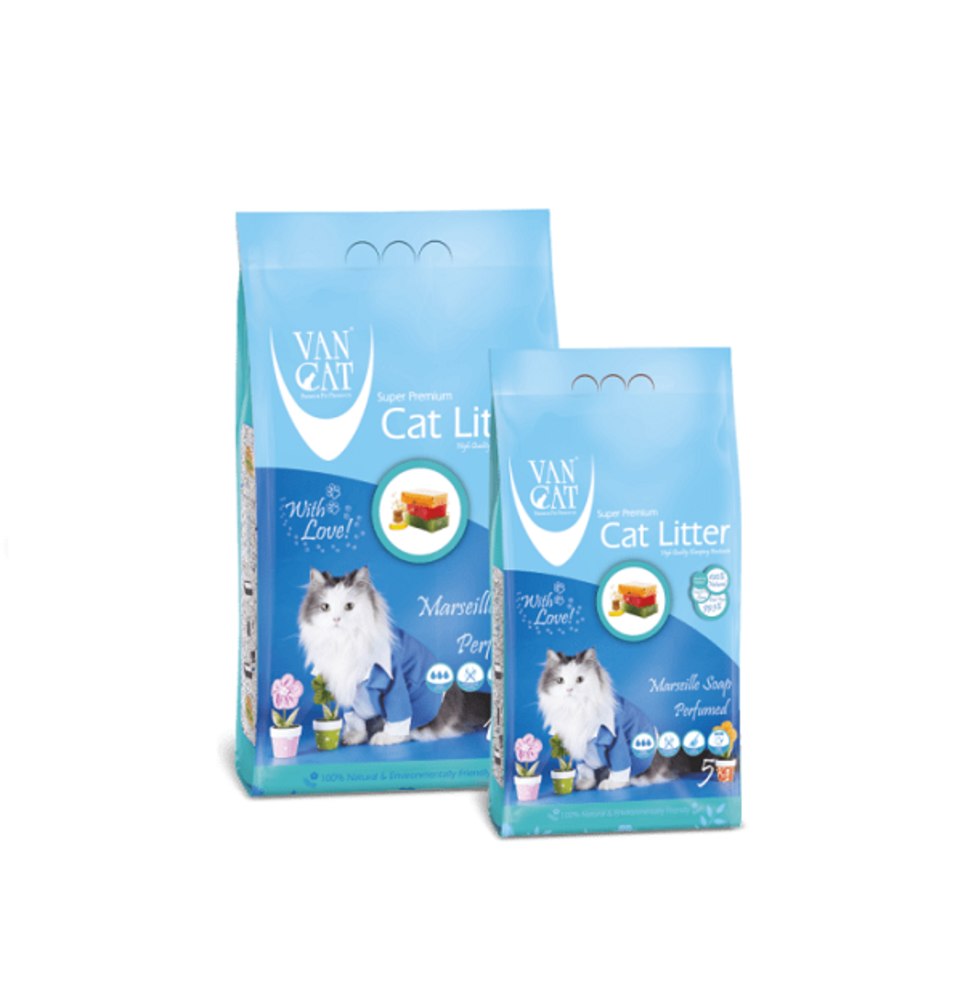 VanCat (ВанКет) Cat Litter Marseille Soap - Бентонітовий наповнювач для котячого туалету з ароматом "Марсельского мила" (10 кг) в E-ZOO