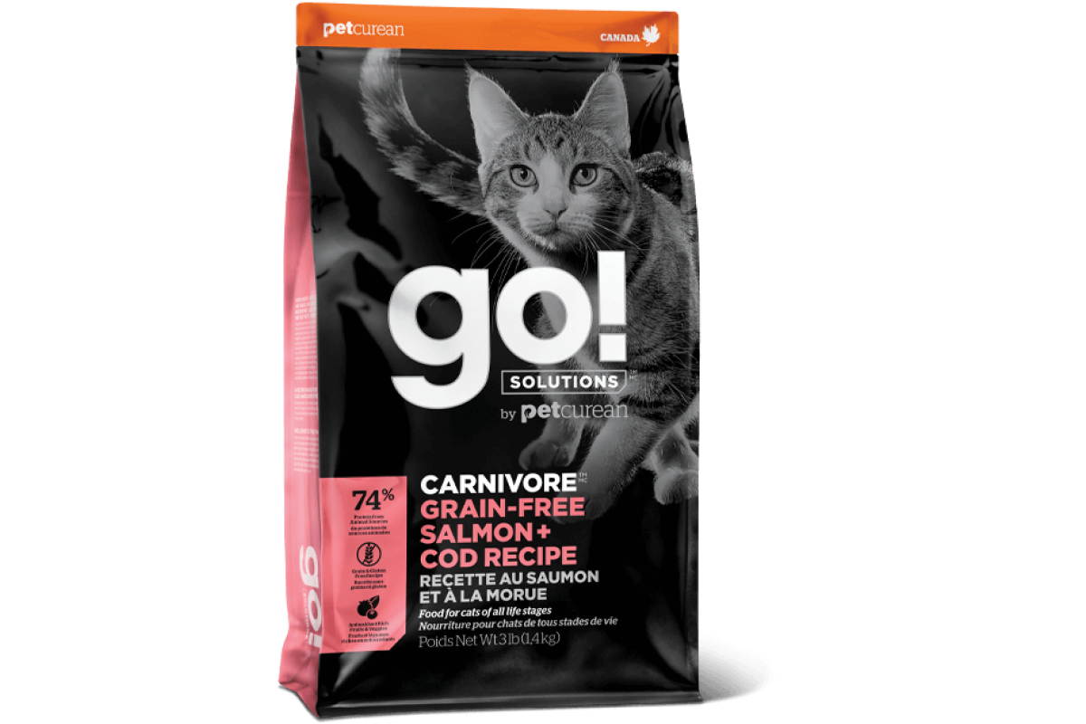 GO! (Гоу!) SOLUTIONS Carnivore Grain Free Salmon + Cod Recipe - Сухой беззерновой корм с лососем и треской для котов (7,26 кг) в E-ZOO