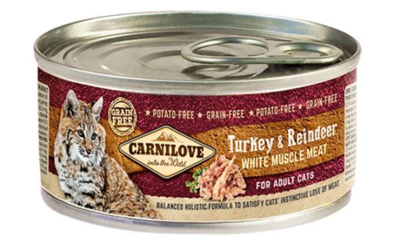 Carnilove (Карнілав) Turkey & Reindeer for Adult Cats - Вологий корм з індичкою і олениною для дорослих котів (100 г) в E-ZOO