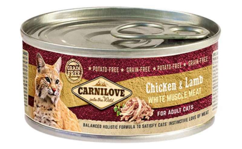 Carnilove (Карнилав) Chicken & Lamb for Adult Cats - Влажный корм с мясом курицы и ягненка для взрослых котов (100 г) в E-ZOO