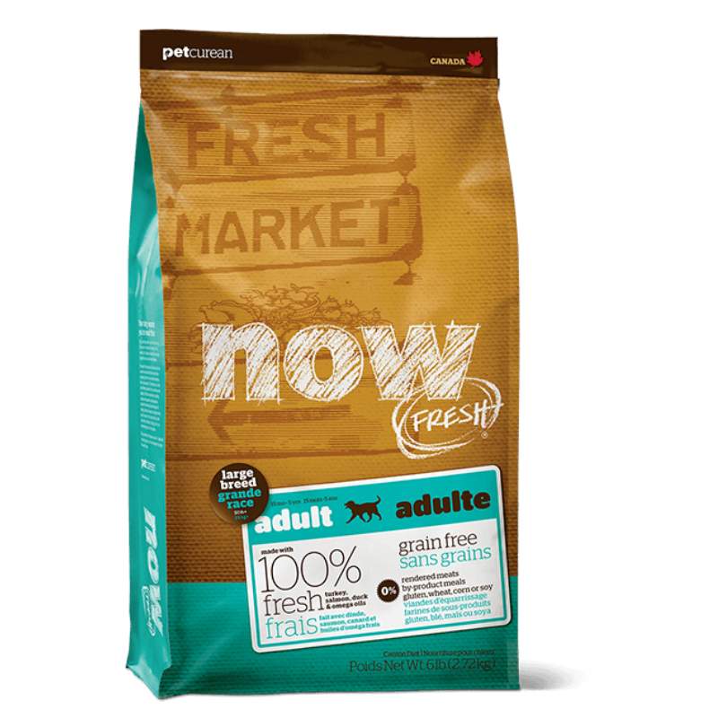 NOW FRESH™ (Нау Фреш) Adult Large Breed Recipe Grain Free - Сухой беззерновой корм с индейкой, уткой и лососем для взрослых собак крупных пород (11,34 кг) в E-ZOO