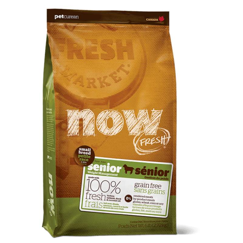 NOW FRESH™ (Нау Фреш) Senior Small Breed Recipe Grain Free - Сухой беззерновой корм с индейкой, уткой и лососем для стареющих собак мелких пород (2,72 кг) в E-ZOO