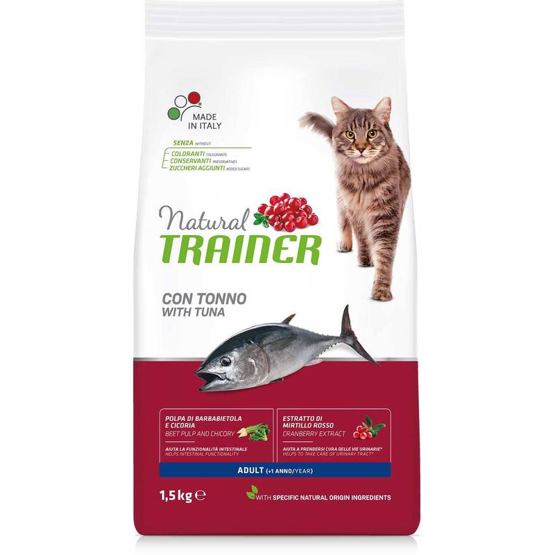 Trainer (Трейнер) Natural Super Premium Adult with Tuna - Сухий корм з тунцем для дорослих котів (1,5 кг) в E-ZOO