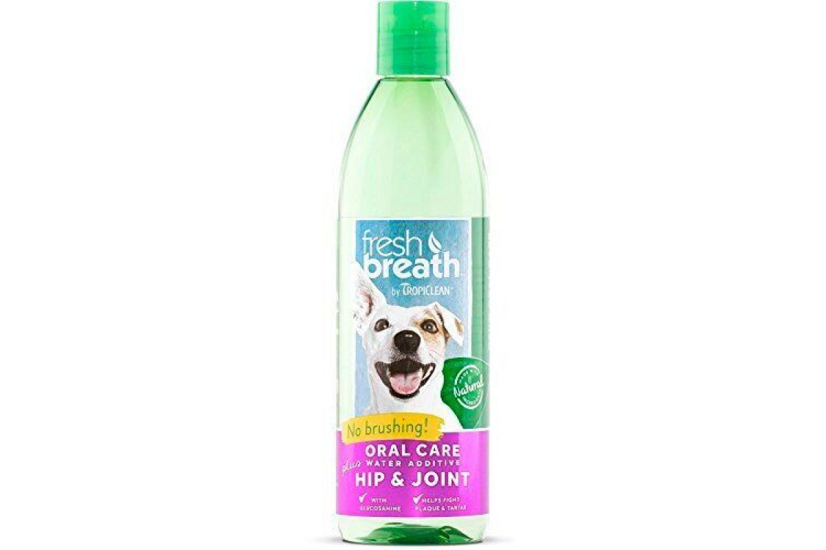 TropiClean (Тропиклин) Fresh Breath Water Additive Hip & Joint - Добавка в воду с глюкозамином для собак и кошек (473 мл) в E-ZOO