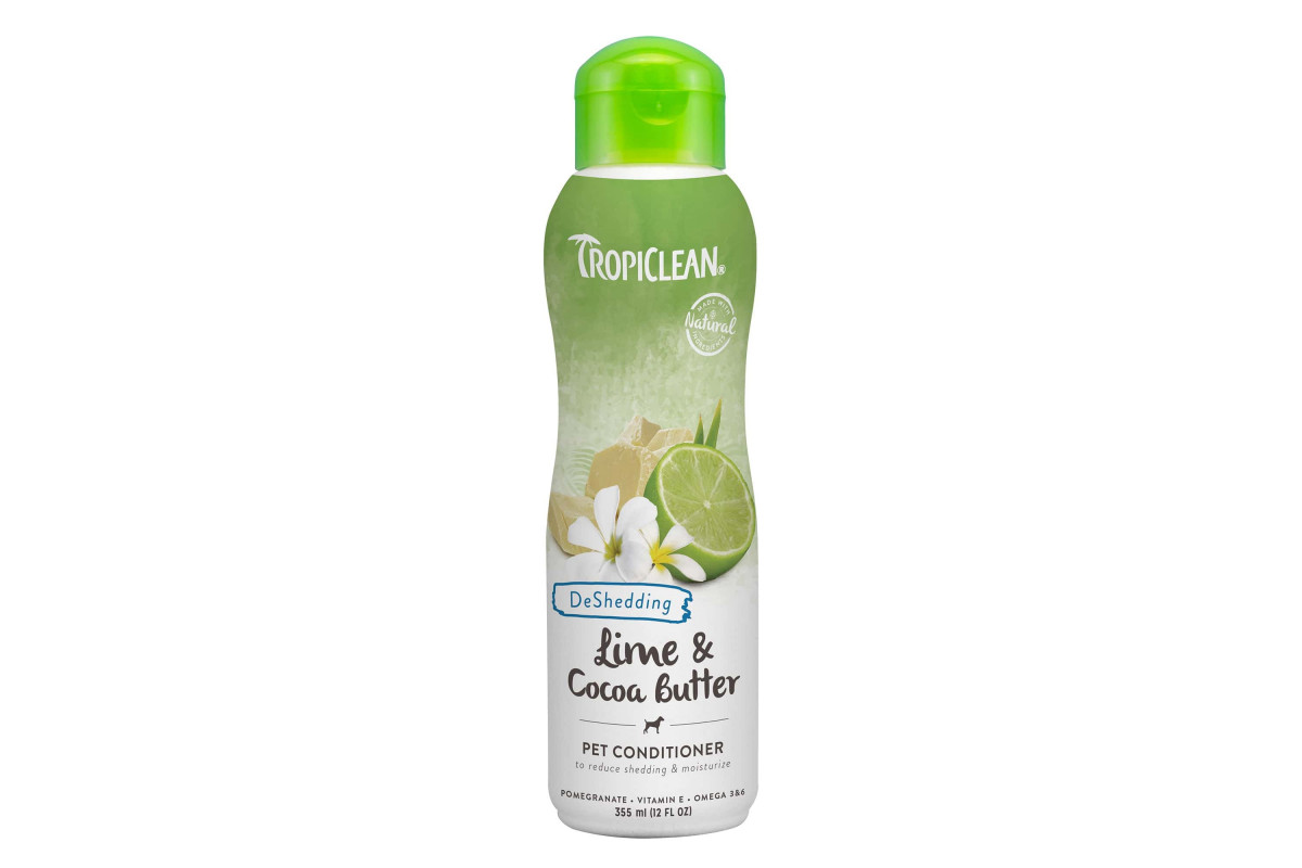 TropiClean (Тропіклін) Lime & Cocoa Butter - Кондиціонер для зволоженою шкіри і зниження линьки для собак і котів (355 мл) в E-ZOO