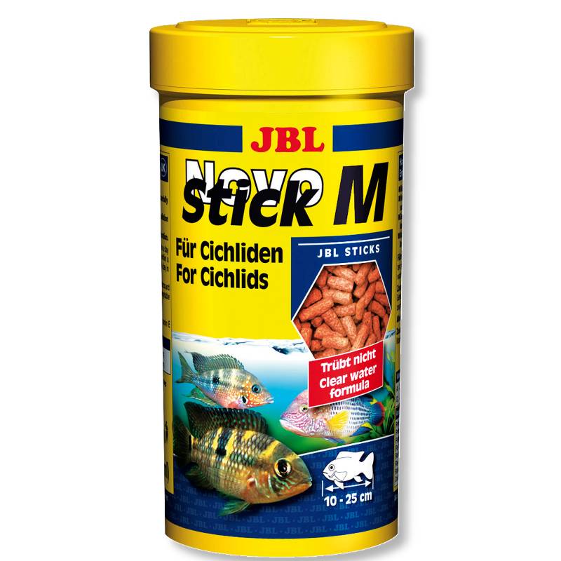 JBL (ДжиБиЭль) Novo Stick M - Основной корм для хищных цихлид средних размеров (палочки) (250 мл) в E-ZOO