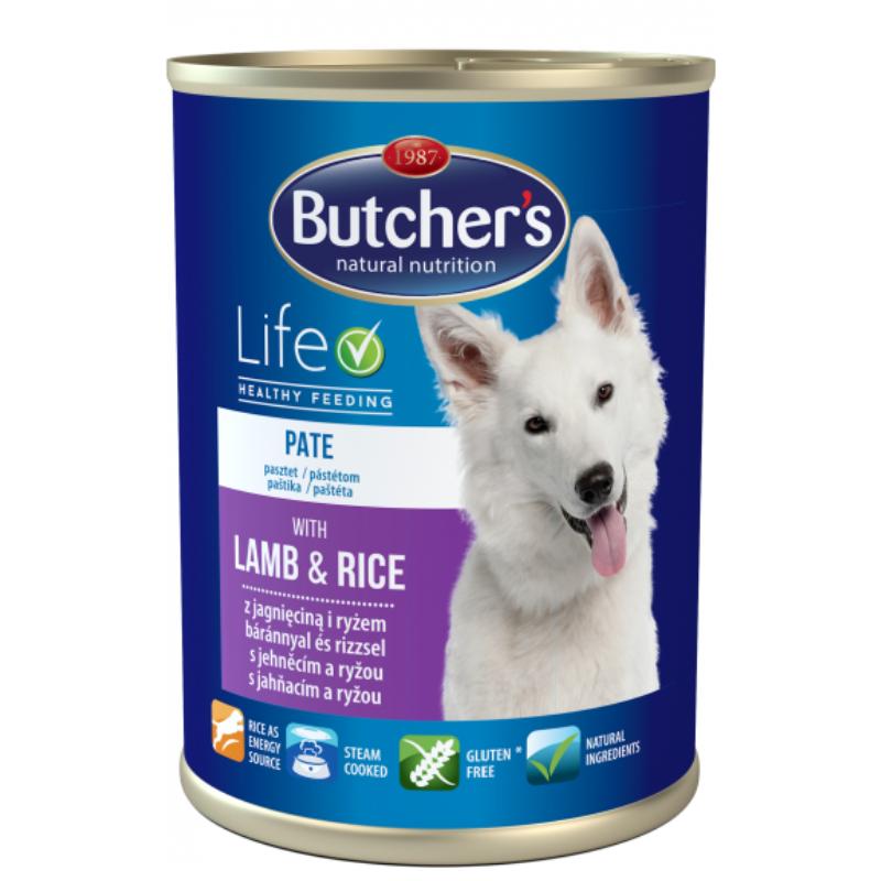 Butcher`s (Бутчерс) Life with Lamb & Rice - Консервы с ягненком и рисом для взрослых собак (1,2 кг) в E-ZOO