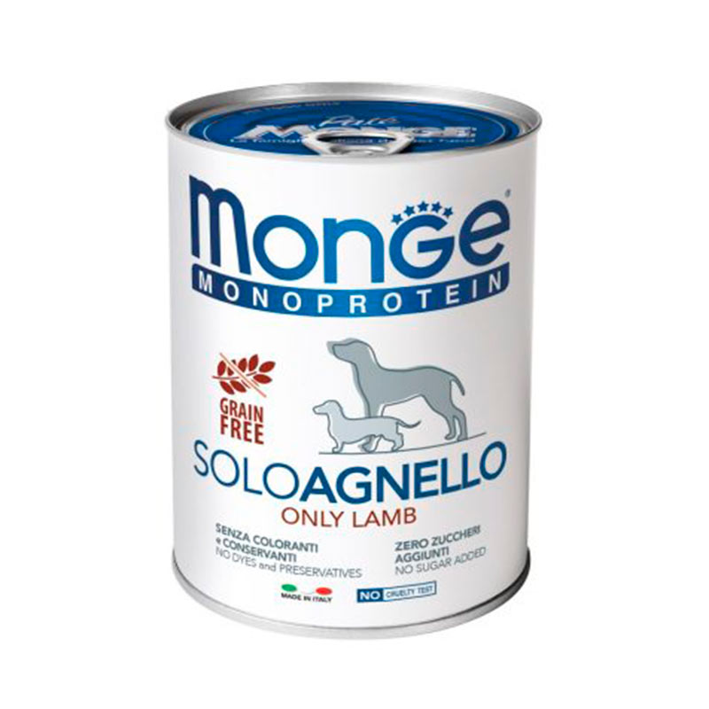 Купити Monge (Монж) Monoprotein Dog Solo Agnello 100% - Монопротеїновий ...