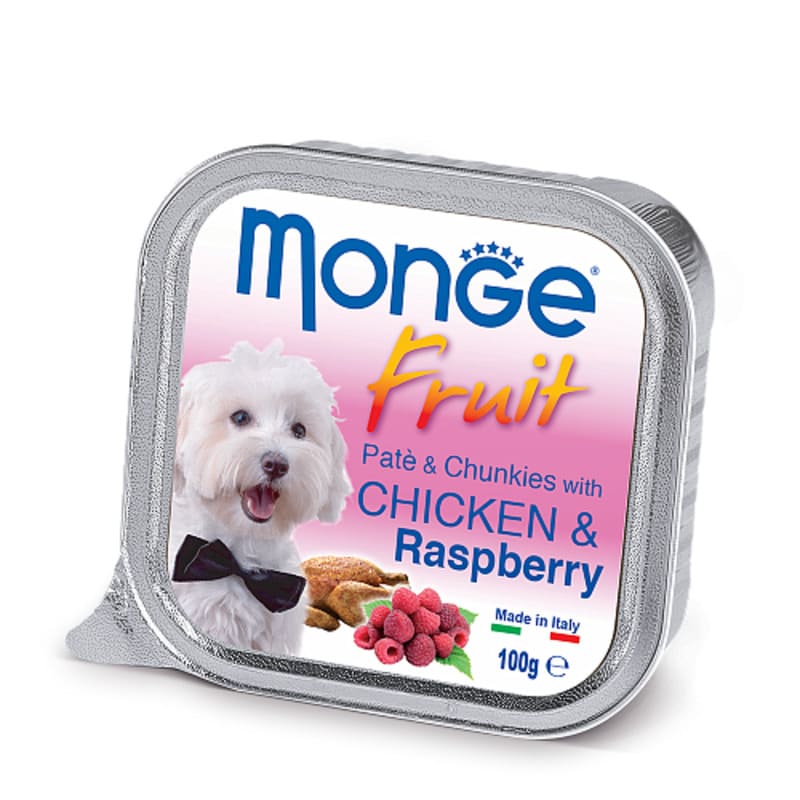 Купити Monge (Монж) DOG FRUIT - Ніжний паштет з куркою і малиною для ...