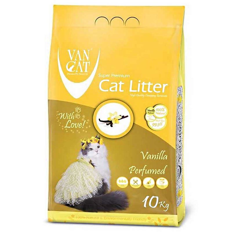 VanCat (ВанКет) Cat Litter Vanilla - Бентонітовий наповнювач для котячого туалету з ароматом ванілі (10 кг) в E-ZOO