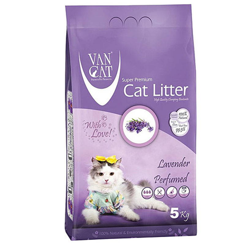 VanCat (ВанКет) Cat Litter Lavender - Бентонітовий наповнювач для котячого туалету з ароматом лаванди (5 кг) в E-ZOO