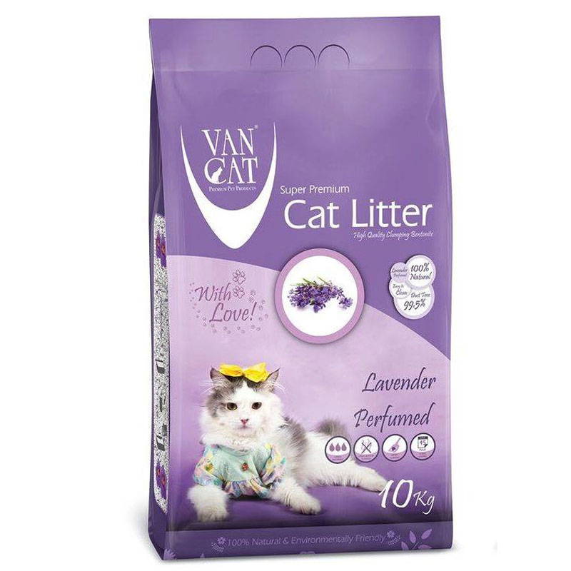 VanCat (ВанКэт) Cat Litter Lavender - Бентонитовый наполнитель для кошачьего туалета с ароматом лаванды (10 кг) в E-ZOO