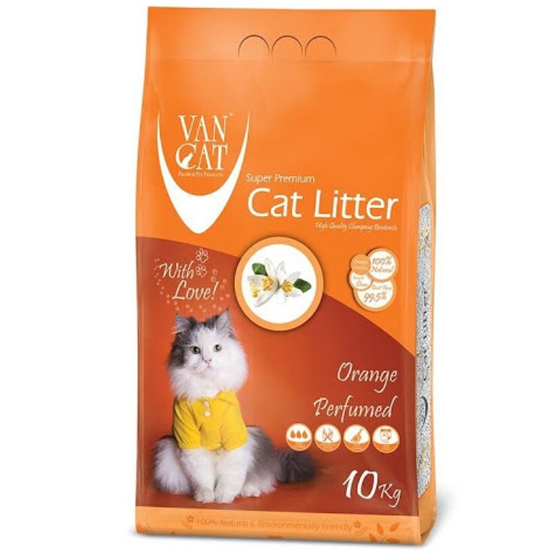 VanCat (ВанКет) Cat Litter Orange - Бентонітовий наповнювач для котячого туалету з ароматом апельсина (10 кг) в E-ZOO