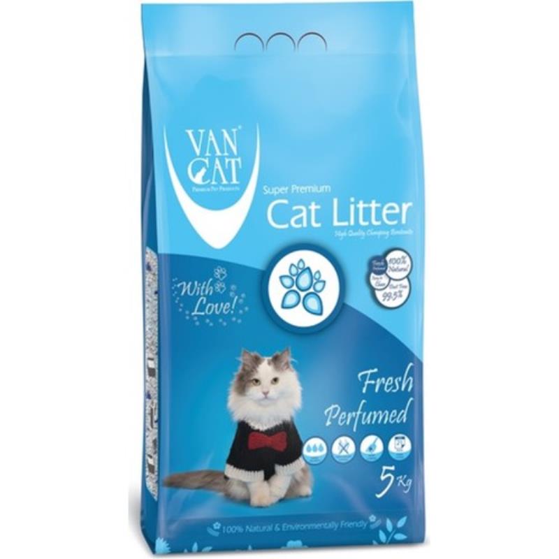 VanCat (ВанКэт) Cat Litter Fresh - Бентонитовый наполнитель для кошачьего туалета с ароматом свежести (5 кг) в E-ZOO