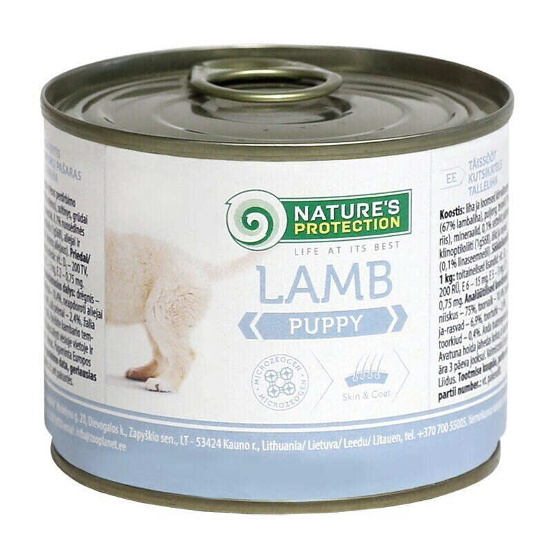 Nature's Protection (Нейчерес Протекшн) Puppy Lamb – Консервированный корм с мясом ягнёнка для щенков (200 г) в E-ZOO