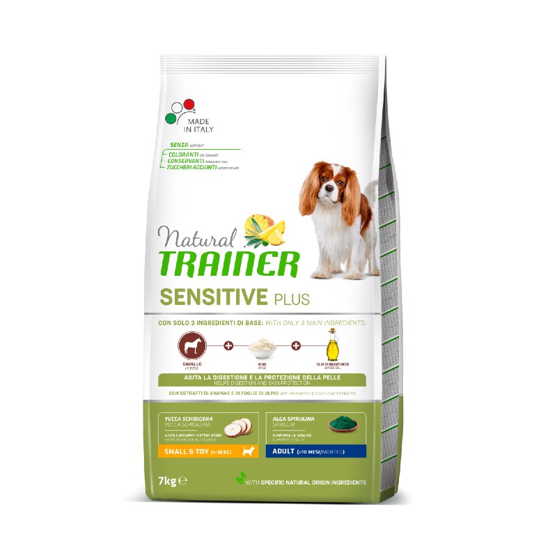 Trainer (Трейнер) Natural Sensitive Plus Adult Mini With Horse - Сухий беззерновий корм з кониною для дорослих собак дрібних порід (7 кг) в E-ZOO