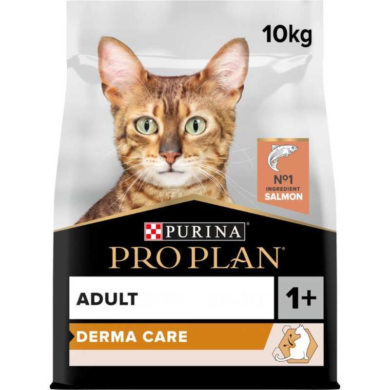 Purina Pro Plan (Пуріна Про План) Derma Care - Сухий корм з лососем для здоров'я шкіри та краси шерсті у дорослих котів (10 кг) в E-ZOO
