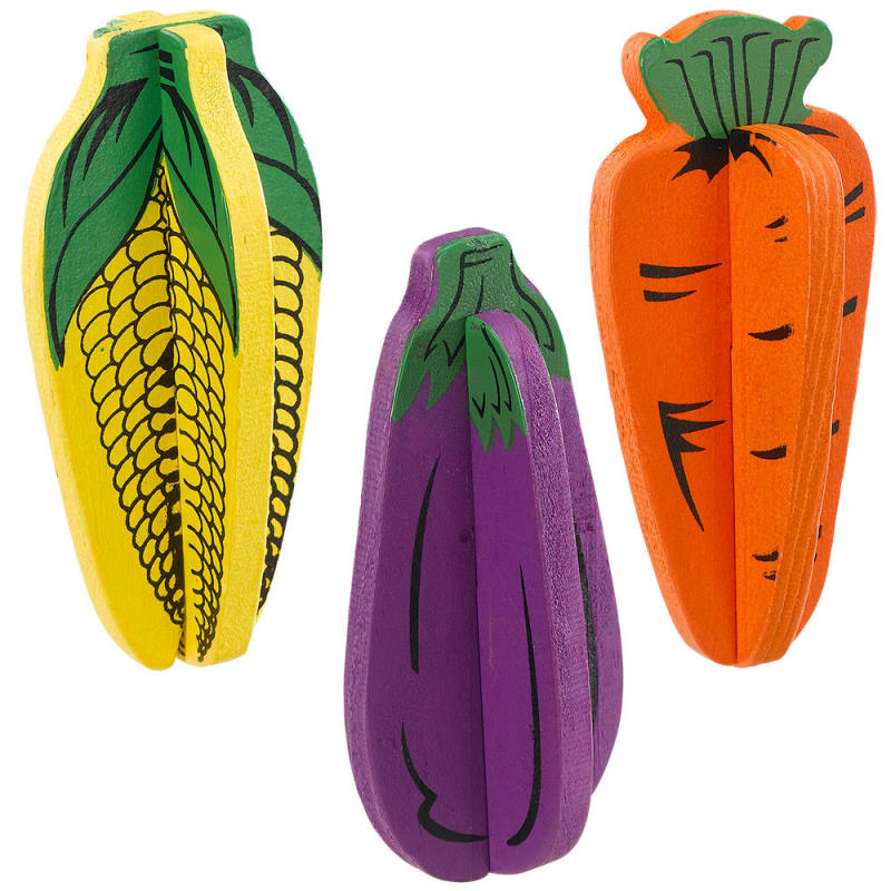 Ferplast (Ферпласт) Coloured Vegetable – Дерев'яна іграшка для кроликів і морських свинок (4x4x8 см) в E-ZOO