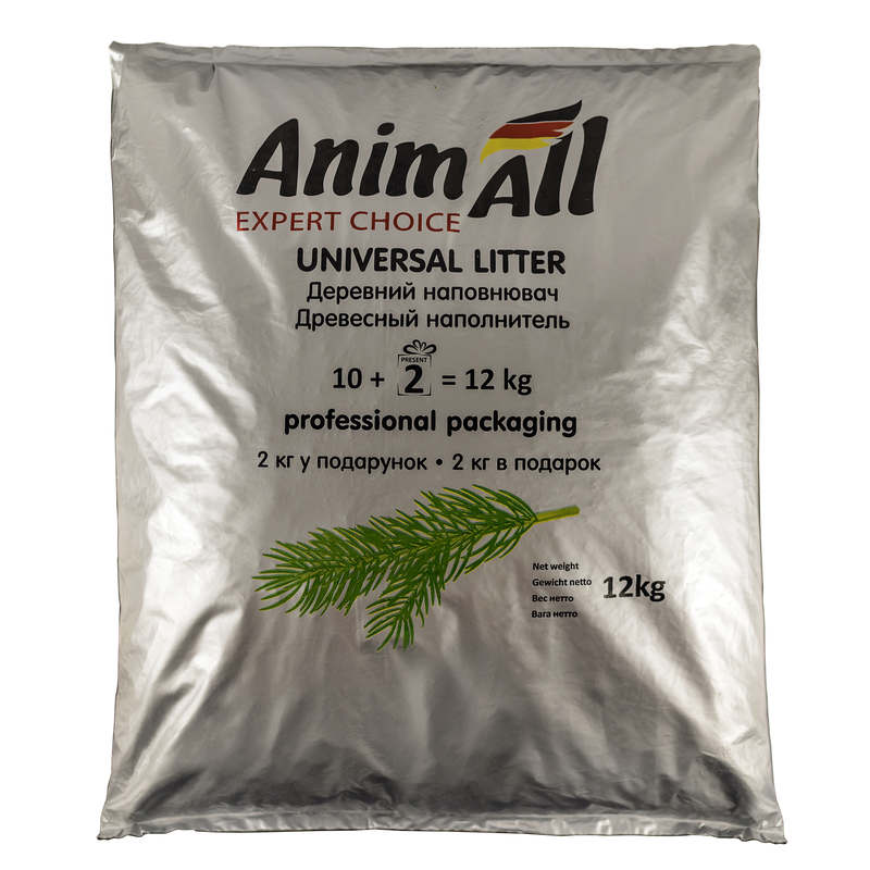 AnimAll (ЭнимАлл) Expert Choice Universal Litter - Универсальный древесный наполнитель, впитывающий (2 кг) в E-ZOO