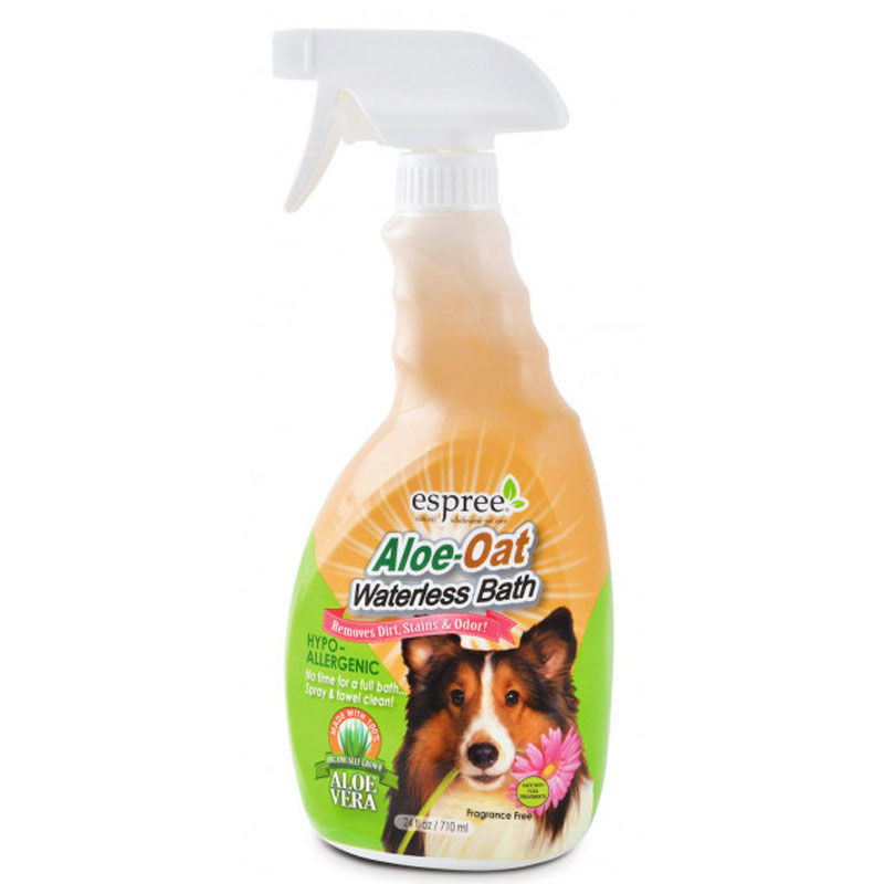 Espree (Эспри) Aloe-Oat Waterless Bath - Гипоаллергенный спрей для экспресс очистки чувствительной кожи и шерсти собак (710 мл) в E-ZOO
