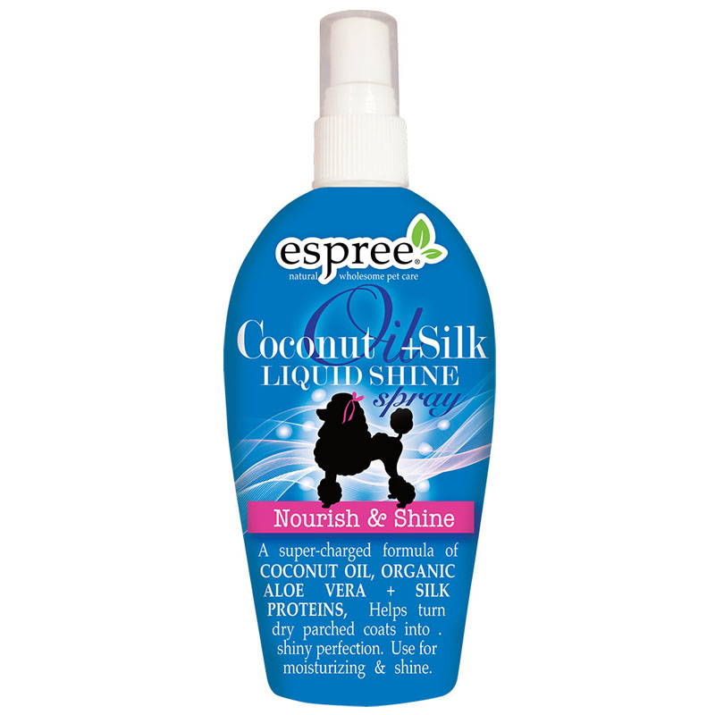 Espree (Эспри) Coconut Oil + Silk Liquid Shine Spray - Спрей с кокосовым маслом и протеинами шелка для блеска шерсти собак (150 мл) в E-ZOO