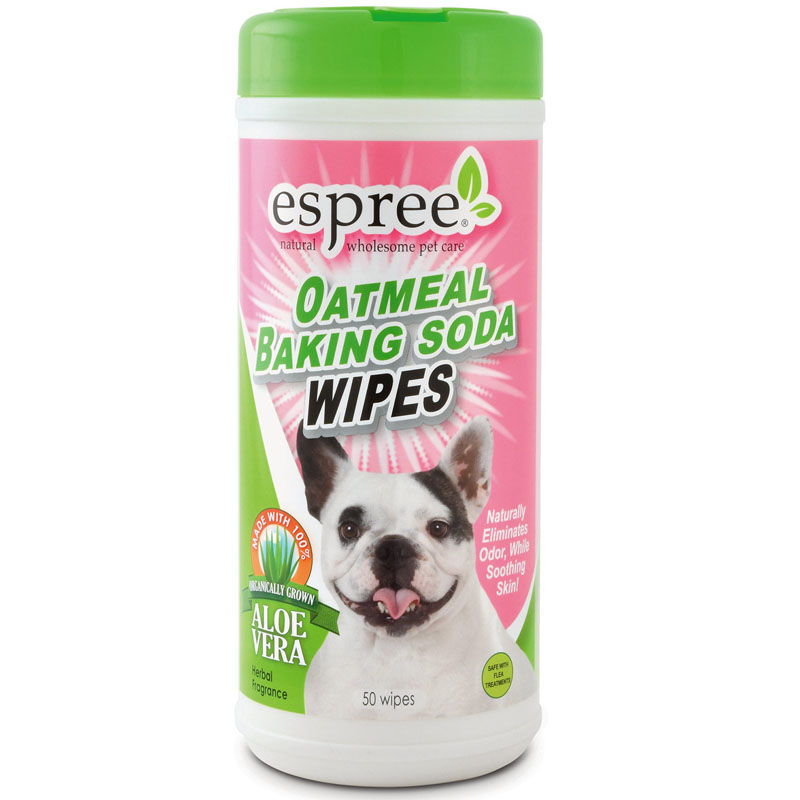 Espree (Эспри) Oatmeal Baking Soda Wipes - Влажные салфетки для собак с пищевой содой и протеинами овса (50 шт./уп.) в E-ZOO