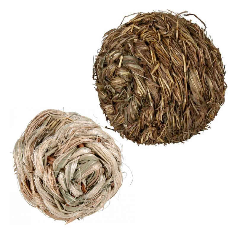 Trixie (Тріксі) Grass Ball with bell - Плетений м'яч із трави з дзвіночком для гризунів (6 см) в E-ZOO