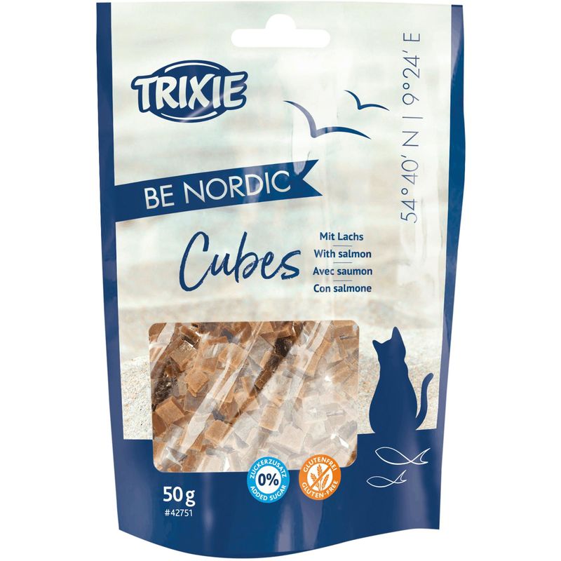 Trixie (Тріксі) BE NORDIC Salmon Cubes - Ласощі Кубики з лососем для котів і кішок (50 г) в E-ZOO