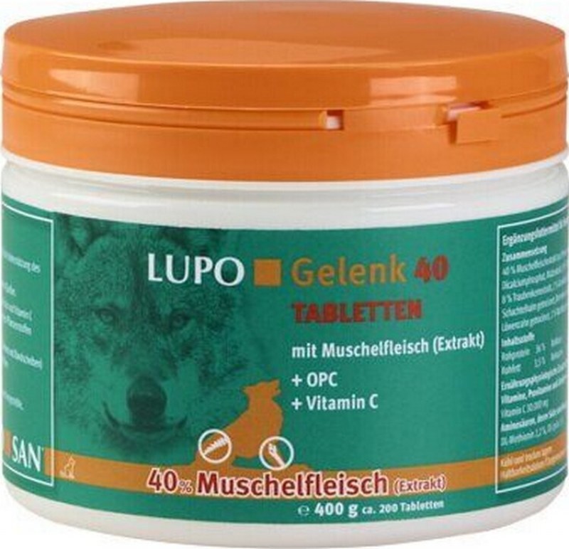 Luposan (Люпосан) LUPO Gelenk 40 Tabletten - Добавка для поддержания здоровья суставов собак (180 г (90 шт.)) в E-ZOO
